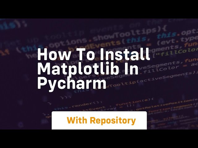 how to install matplotlib in pycharm