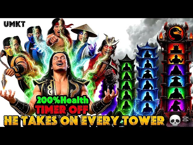 😈 SHANG TSUNG TAKES ON EVERY TOWER — MORPHING! 💀 |200% HEALTH + TIMER OFF