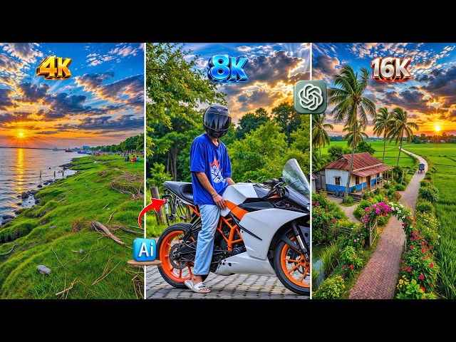 Trending 4K, 8K & 16K Photo Editing 🔥 | How To Enhance Photo Quality | HD Photo Editing Prompt