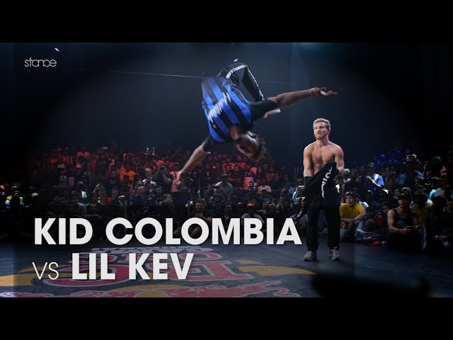 Kid Colombia vs Lil Kev (stance angle) // RED BULL BC ONE WORLD FINALS MUMBAI // Powermove Final