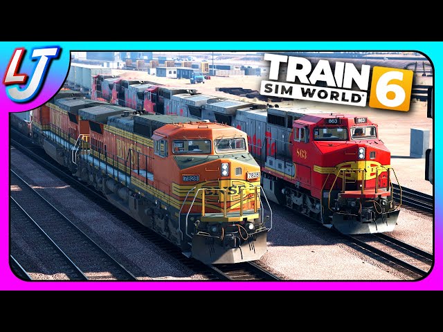 Train Sim World 6 - BNSF C40-8W  Hauling Heavy Freight Across America (LIVE)