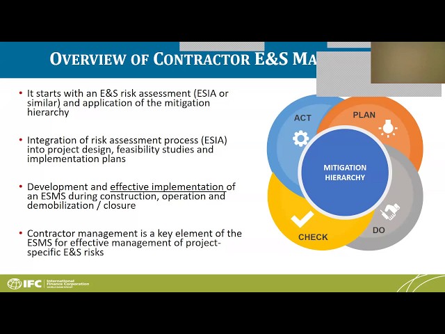 IFC Sustainability Webinar: IFC Good Practice Note on Managing Contractors' E&S Performance