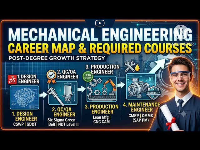 MECHANICAL ENGINEER CAREER!! CAREER MAP !! PROFESSIONAL TRAINING #mechanical #career #viral #video 