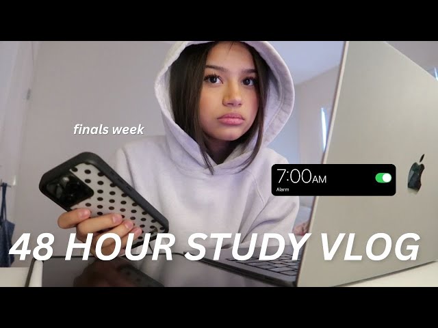 48 HOUR STUDY VLOG | final season, studying, shopping, mini Sephora haul, all nighter *goes wrong*