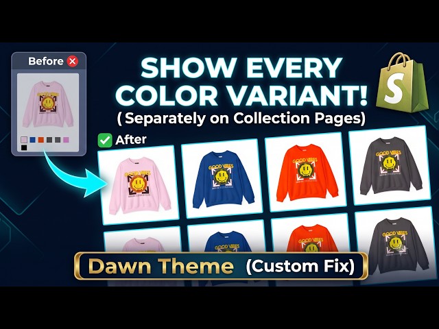 DAWN Theme | Show Variants as Separate Products on Collections (No Apps!)