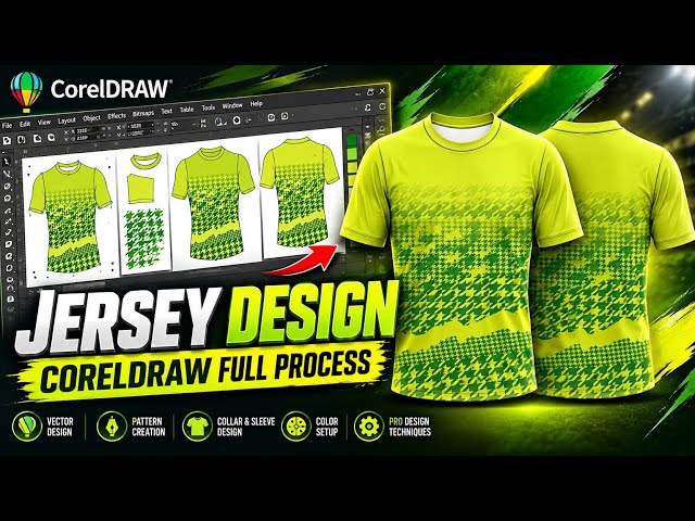 Sports Jersey Designing Full Process | CorelDRAW Tutorial 🔥 | Multinfo Channel