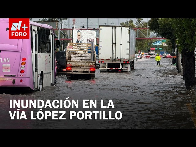 Rains in Edomex: flooding paralyzes Vía López Portillo in Tultitlán