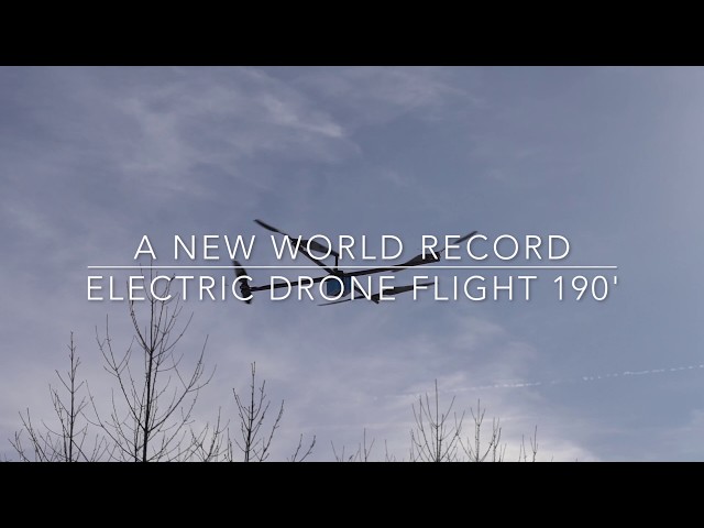 World Record Flight 190 min electric multicopter