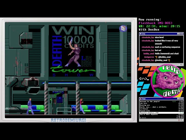 Speedrun: Flashback (MS-DOS, any%, easy difficulty) - 19:30 (world record)