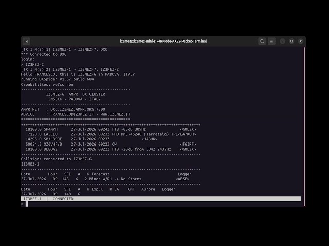 RNode AX25 Packet Terminal