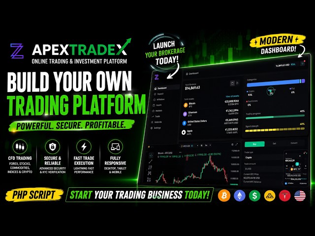 ApexTradeX PHP Trading Script | Build a Forex, Crypto, Stocks & CFD Trading Platform (2026)
