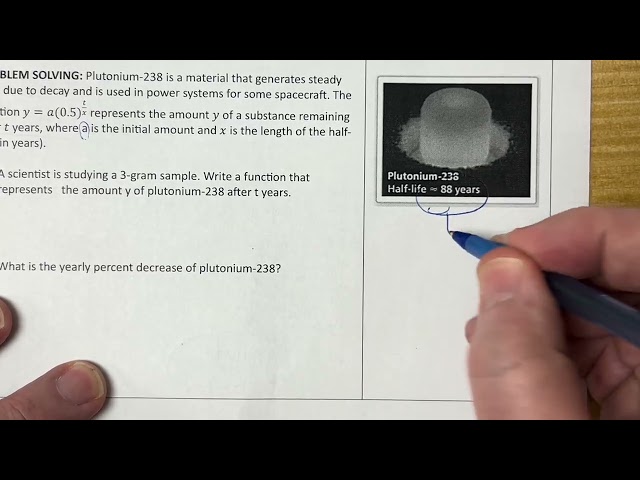 Alg 6-4B: Exponential Decay; HW Help Video