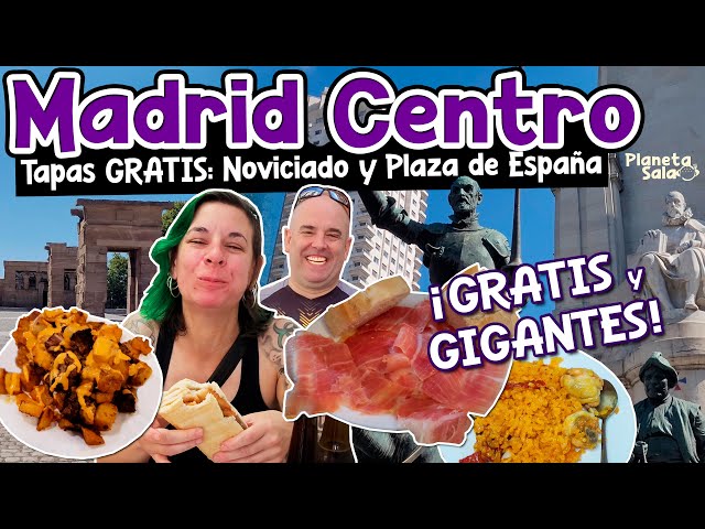 FREE TAPAS ROUTE in CENTRAL MADRID 🐻🌳 NOVICIADO – PLAZA DE ESPAÑA area 🍻🥘🥖 HUGE and FREE! 😜