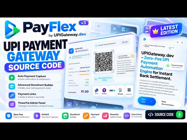 UPI Payment Gateway Source Code [Latest Edition]
