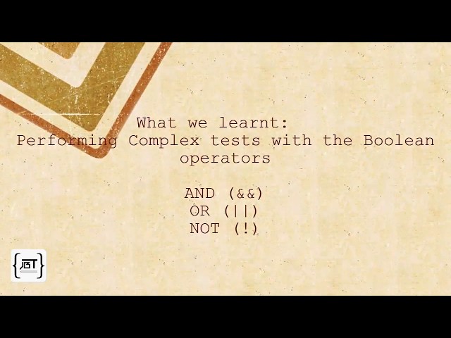 Java Boolean Operator  (OR, AND and NOT)