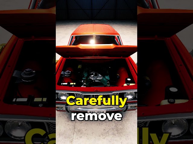 How to Do an Engine Swap in Under 20 Seconds #shorts #cars #beamngdrive
