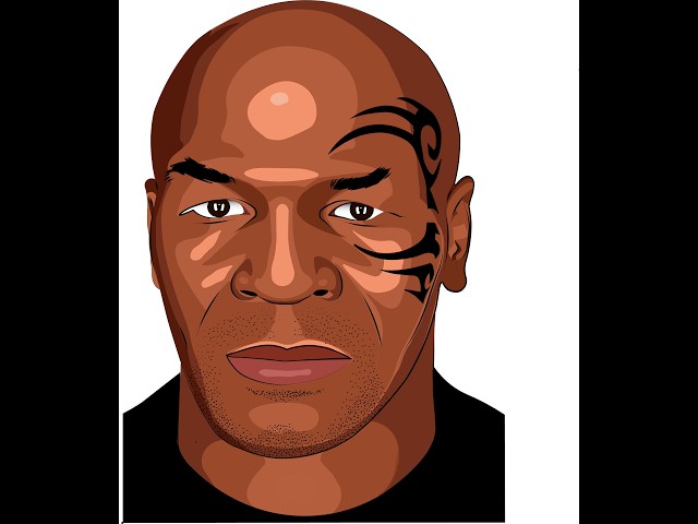 My First Mike Tyson Vector Portrait (Adobe Illustrator)