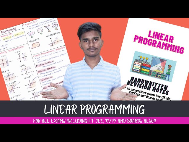 Handwritten Revision Notes for Linear Programming | Class 12 | For All Exams | Boards | Maths | LPP