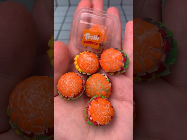 Skittles burger 🍔 candy gummy jelly asmr food mukbang