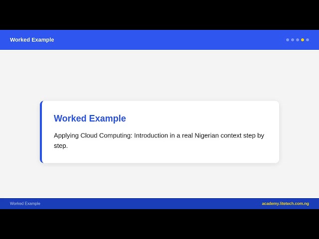 JSS 3 Computer Studies - Cloud Computing: Introduction | Nigerian Curriculum