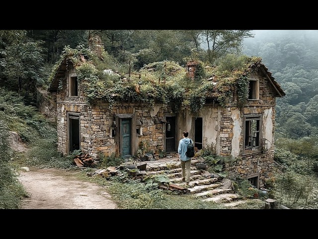 After Discovering Stone House Abandoned For Many Years On The Hill,The Man Turned It Into A Paradise