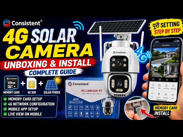 4G Solar CCTV Camera Installation | Consistent 4G Linkage PT | SIM, SD Card & Mobile App Setup