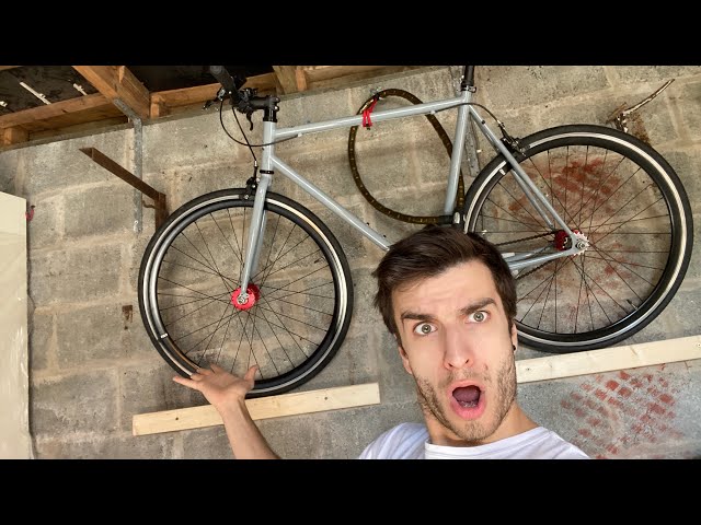 DIY wall mounted bike rack