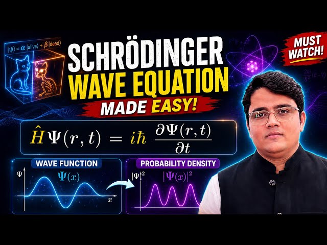 Schrodinger Wave Equation | topic wise video series | class 11th | Structure of atom series