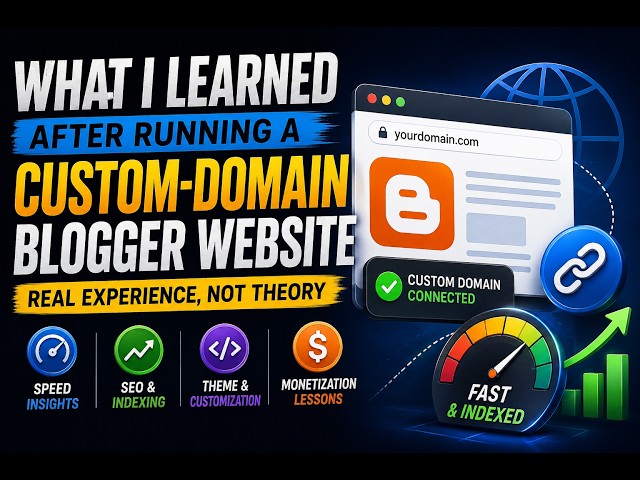 What I Learned After Running a Custom-Domain Blogger Website (Real Experience in 2026) #blogger