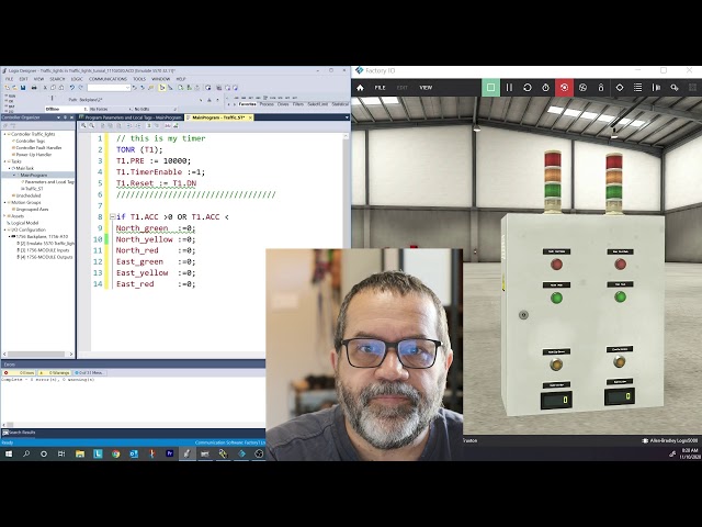 Structured Text PLC Programming - Traffic Lights; Professor Murray