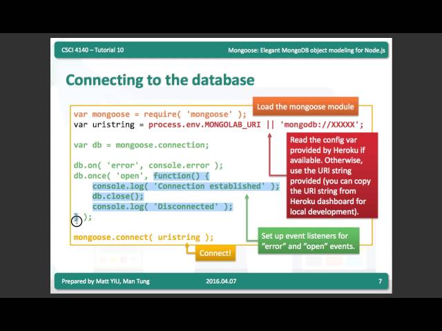 MongoDB & Remote Debugging (English Version) | CSCI 4140: Tutorial 9 (2016.04.07)