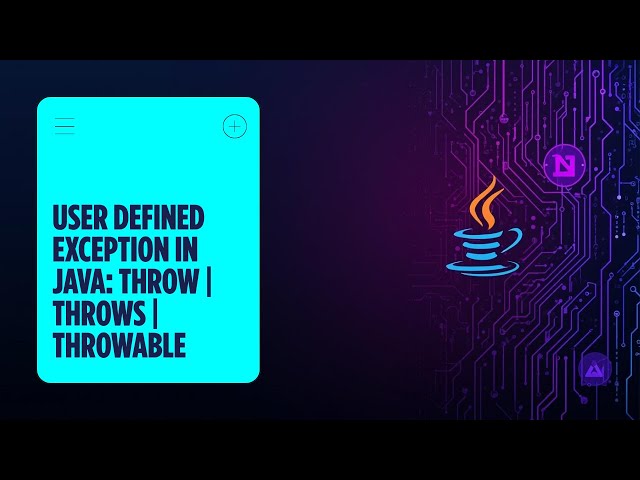 User Defined Exception in Java | throw & throws | Throwable Class | JNTU Exam Oriented Explanation