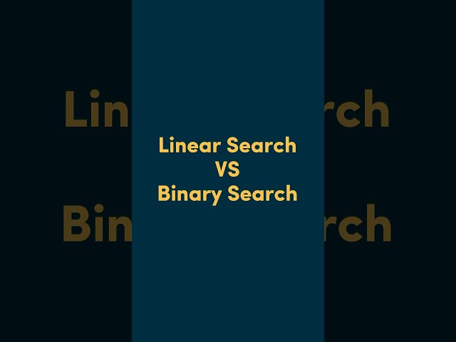 Why Binary Search is GENIUS 🤯 (vs Linear Search)