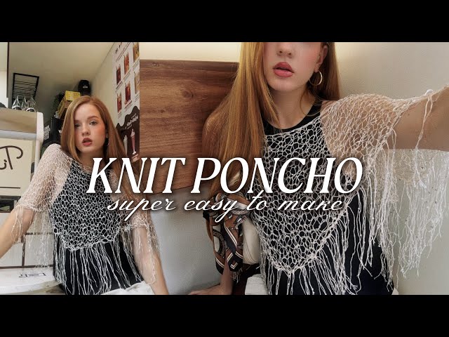 easy KNITTING PONCHO / beginner friendly tutorial / Fall 2025 Trend 🔥