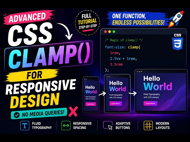 Advanced CSS Clamp Tutorial 🚀 | Build Responsive Websites Without Media Queries