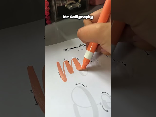 Satisfying Letter M With Brush Pen Strokes #calligraphy #asmr #lettering
