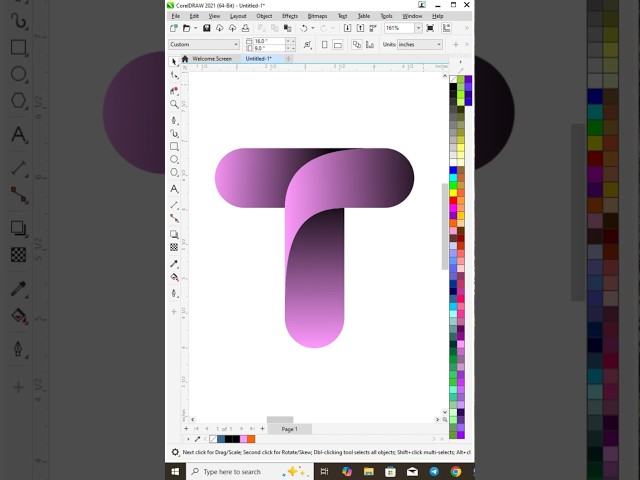 Coreldraw 2021 Tutorial - Text Edit Shape Create For More Tips