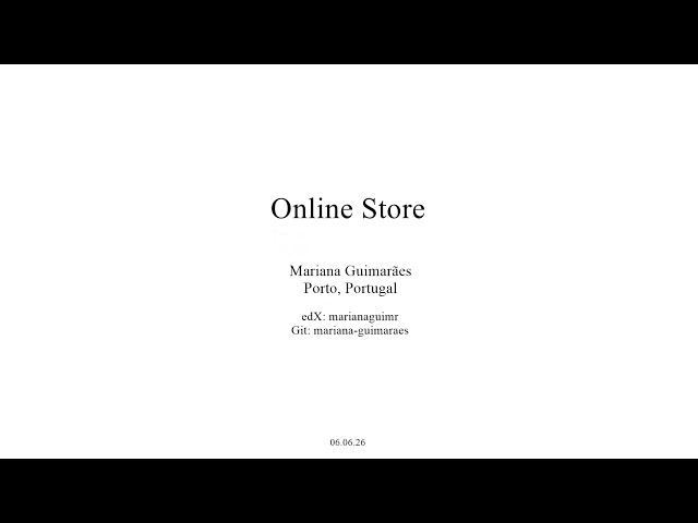 Online Store Backend Project - HARVARD CS50