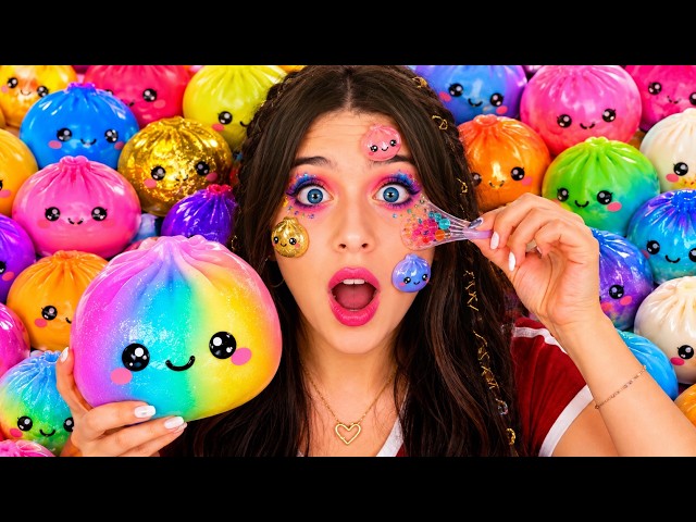 I DID MY MAKEUP USING DUMPLING TOYS!!