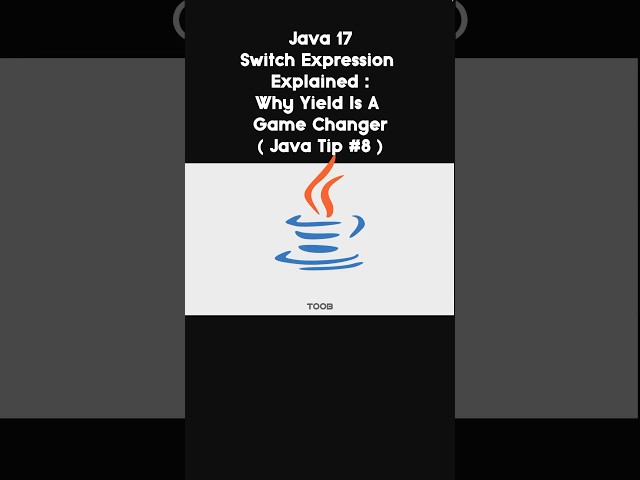 🚀 Java 17 Switch Expressions Explained: 💻 Why yield Is a Game Changer! #Java