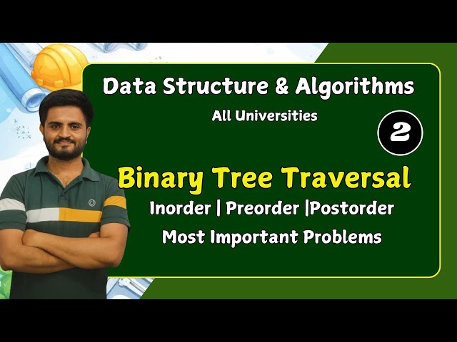 Binary tree traversal( Inorder, preorder, postorder ) |Data Structures | All universities