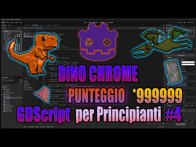 GODOT 4.7 ITA | Dino Chrome | Punteggio | GDScript per Principianti | #4