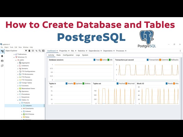 How to Create Database and Tables PostgreSQL [Version 18]  | PostgreSQL tutorial