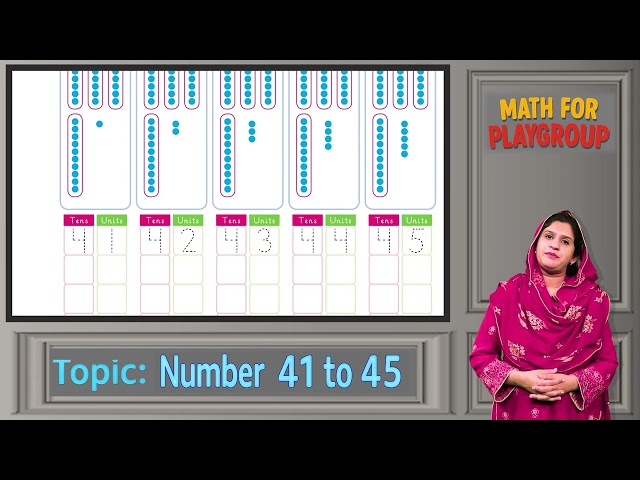 Math 4+ | Numbers 41 to 45 for Parents | Help Your Child Learn at Home