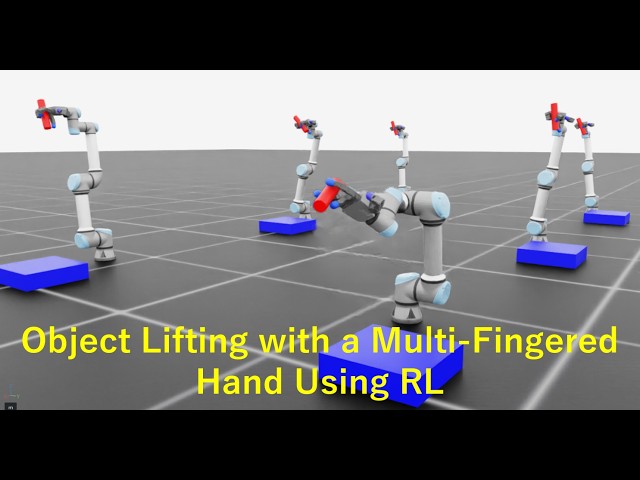 Object Lifting with a Multi-Fingered Hand Using RL
