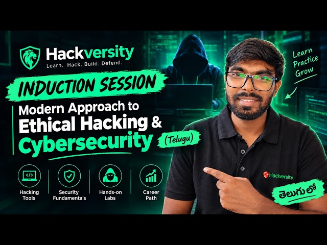 Hackversity Induction Session | Modern Approach to Ethical Hacking & Cybersecurity (Telugu)