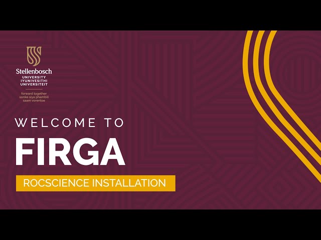 FIRGA - RocScience Installation