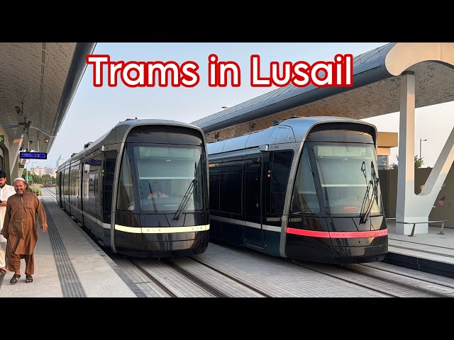 WORLD’S MOST FUTURISTIC TRAMS! Fantastic Alstom Citadis Light Rail in Lusail, Qatar