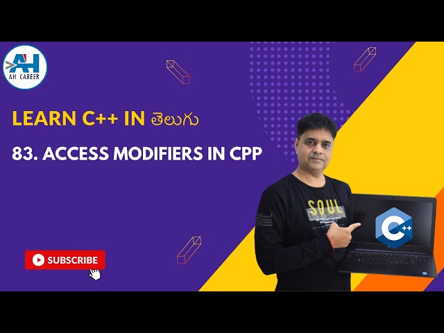 83.Access Modifiers in CPP | private | public | protected | C++ in Telugu
