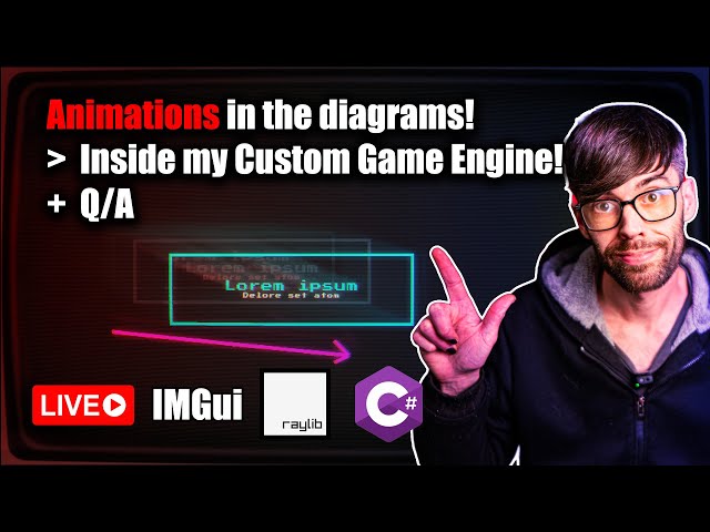 LIVE development Stream - Animation in C# Diagram Editor inside my custom game engine!